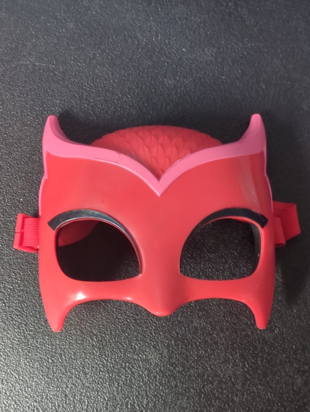 Red and Pink Owl Kids Dress-Up Mask with Elastic Strap
